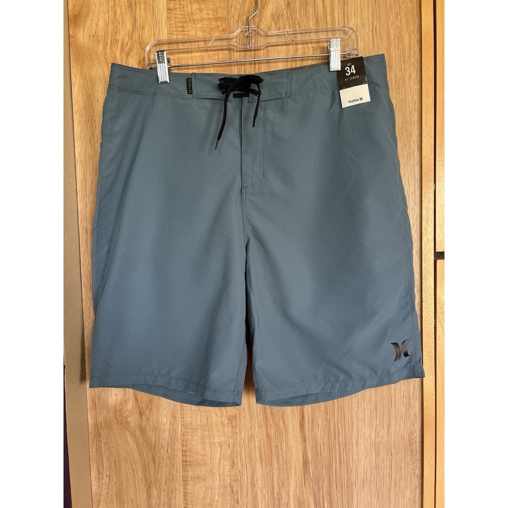 Hurley Phantom Mens 34 NWT Unlined Board Shorts Swim Trunks Beach Blue Summer